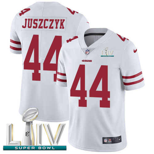San Francisco 49ers Nike #44 Kyle Juszczyk White Super Bowl LIV 2020 Youth Stitched NFL Vapor Untouchable Limited Jersey